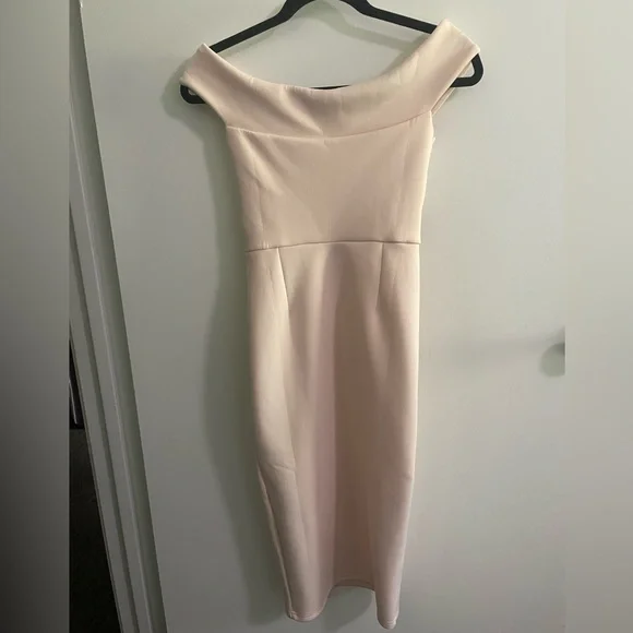 ASOS Bodycon Pink Midi Dress Size 2 - Picture 6 of 7